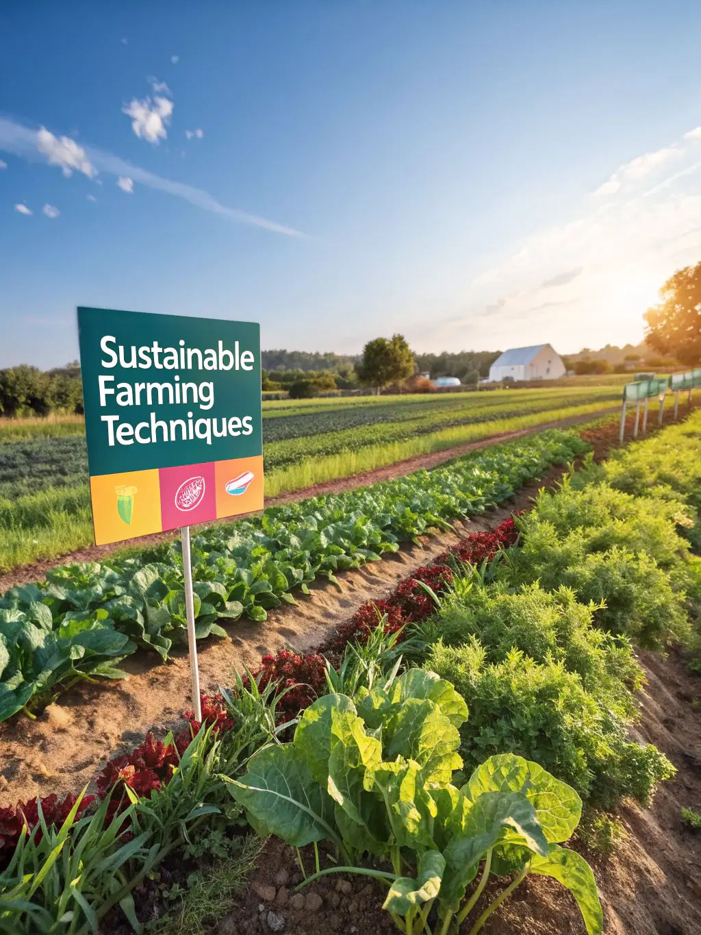 A vibrant image showcasing a modern agricultural farm with advanced irrigation systems and healthy crops, representing MELVOMS GLOBAL LIMITED's agricultural projects.